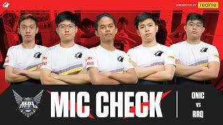 ONIC VS RRQ - MIC CHECK MPL S6 WEEK 5 ONIC VS RRQ - MIC CHECK MPL S6 WEEK 5