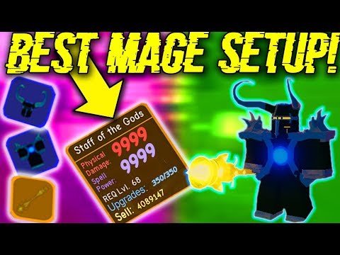 The Best Mage Setup In Dungeon Op Roblox Dungeon Quest Youtube - details about roblox dungeon quest staff of the gods lvl 68 legendary mage weapon