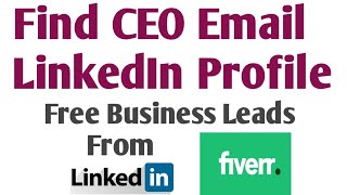 How to find company CEO email address | Find CEO LinkedIn profile | CEO Name | Technical Learning