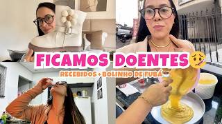 ROTINA REAL DE UMA MÃE l FICAMOS DOENTES 🤒 l REUNIÃO NA ESCOLA l RECEBIDOS SHEIN l FIZ BOLO DE FUBÁ