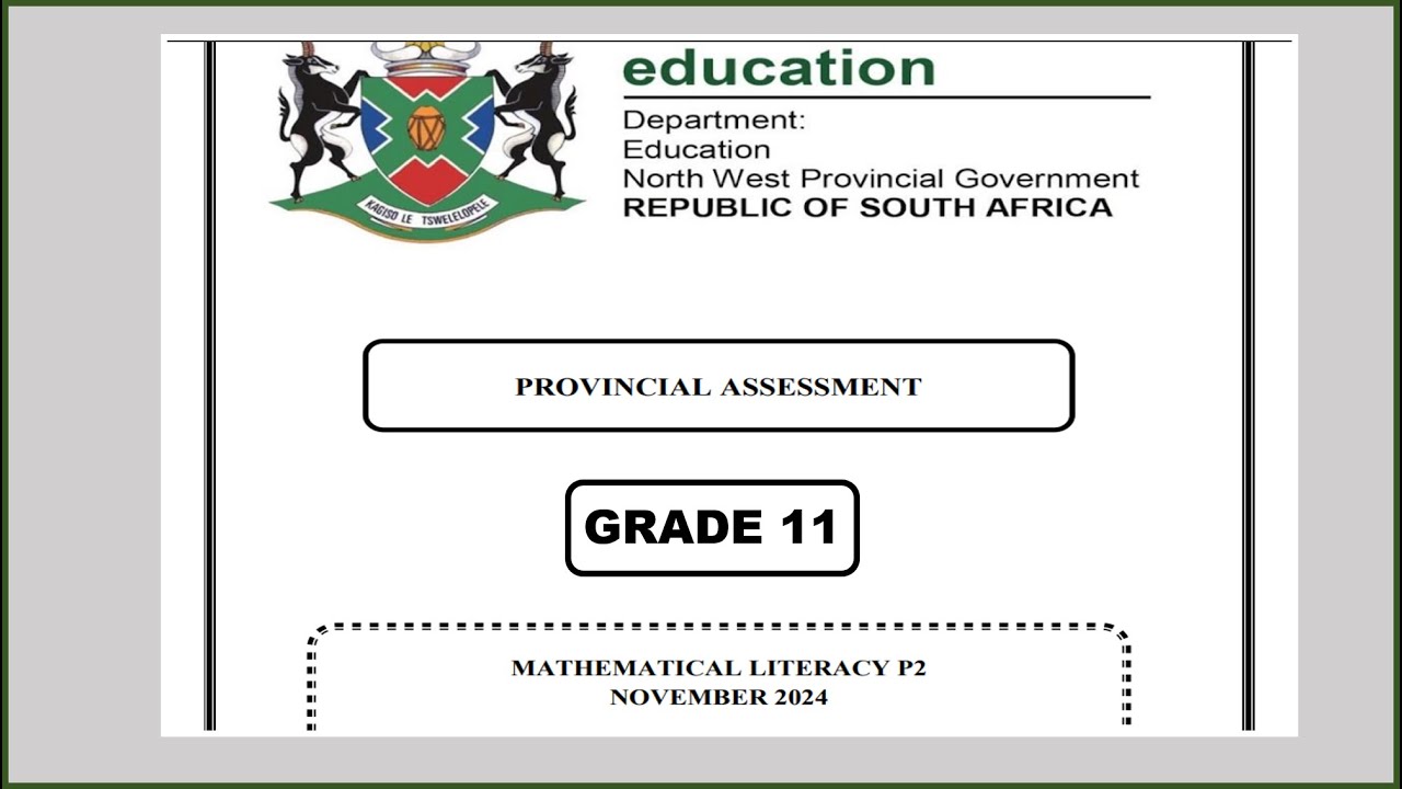 GRADE 11 MATHEMATICAL LITERACY TERM 4 FULL PAPER 2 NOVEMBER 2024 - YouTube