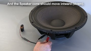 Testing a Woofer Speaker with a 9 Volt Battery.
