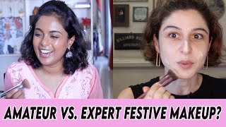 WHO WINS?? Festive makeup challenge with Scherezade Shroff