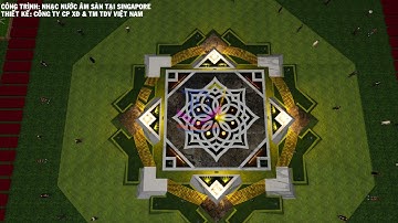 Thiết kế quảng trường nhạc nước âm sàn 3D tại Singapore I Animation Fountain 3D