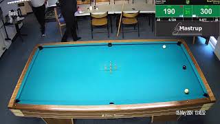 Regionsfinale serie 2 keglebillard. Næstved billard klub Bord 6