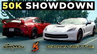 Best Sports Car For 50k? A90 Supra vs C7 Corvette: 50K Showdown!
