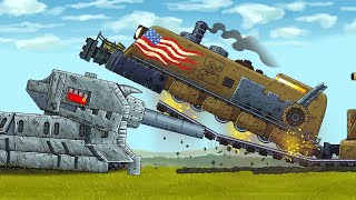 Leviathan surrenders! The US Iron Fortress is coming! | Cartoons About Tanks | Gerand