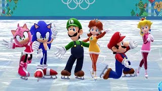 Mario and Sonic at the Sochi 2014 Olympic Winter Games - Figure Skating Pairs (All Songs) screenshot 1