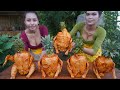 Chicken roasted with pineapple cook recipe and eat - Amazing video