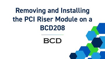 Removing and Installing the PCI Riser Module on a BCD208