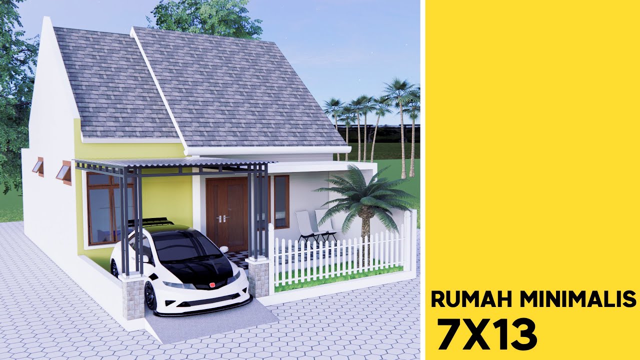 Desain Rumah Minimalis 1 Lantai Lahan Ukuran 7x13 Meter Youtube