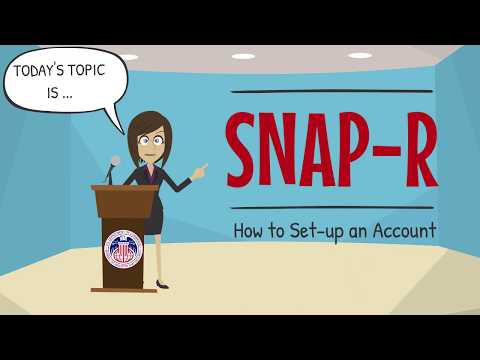 SNAP-R:  How to Set Up an Account