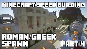 Minecraft Speed Building - Roman/Greek Server Spawn - Part 4