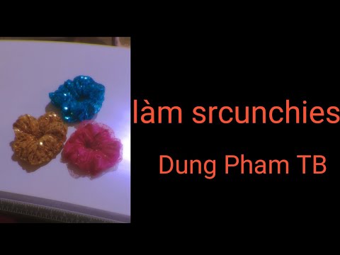 Cách làm srcunchies cột tóc 2 lớp/Dung Pham TB