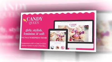 Candy Queen Responsive One Page Wordpress Theme - Video ServerThemes.Net