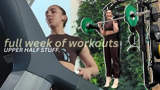 full week of workouts day 2 (upper half &amp; run)