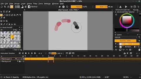 How to animate in Krita using a mouse.