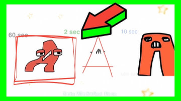 Alphabet Lore but Draw ALL Different Versions | 2, 10 sec drawing | A-D | part 1