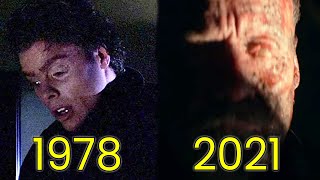 Evolution Of Unmasked Michael Myers In Halloween Movies 1978-2021