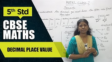 5th Std CBSE Maths Syllabus | Decimal place value | CBSE Maths Part-67