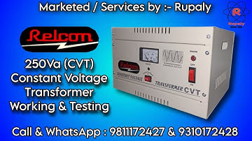 Relcon 250VA CVT - Constant Voltage Transformer ( Working & Testing )