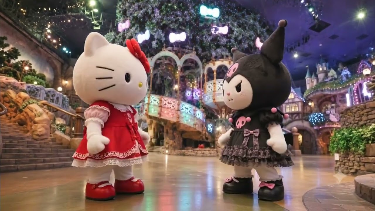 キティーちゃんとクロミがサンリオピューロランドでド付き合う様子