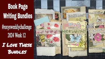 Book Page Writing Bundles #roxysweeklychallenge 2024 wk 12