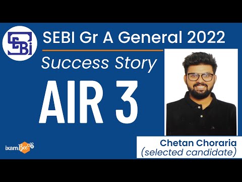 Success Story AIR 3 SEBI  | SEBI Grade A 2022 | Know Selected Candidate Chetan Choraria (AIR 3 SEBI)