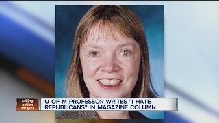 U of M professor writes "I hate Republicans" in magazine column
