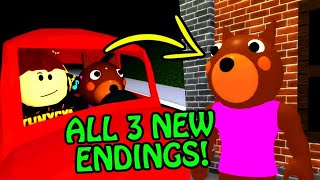 ALL 3 *NEW* PIGGY ENDINGS + SKINS (Roblox Piggy)