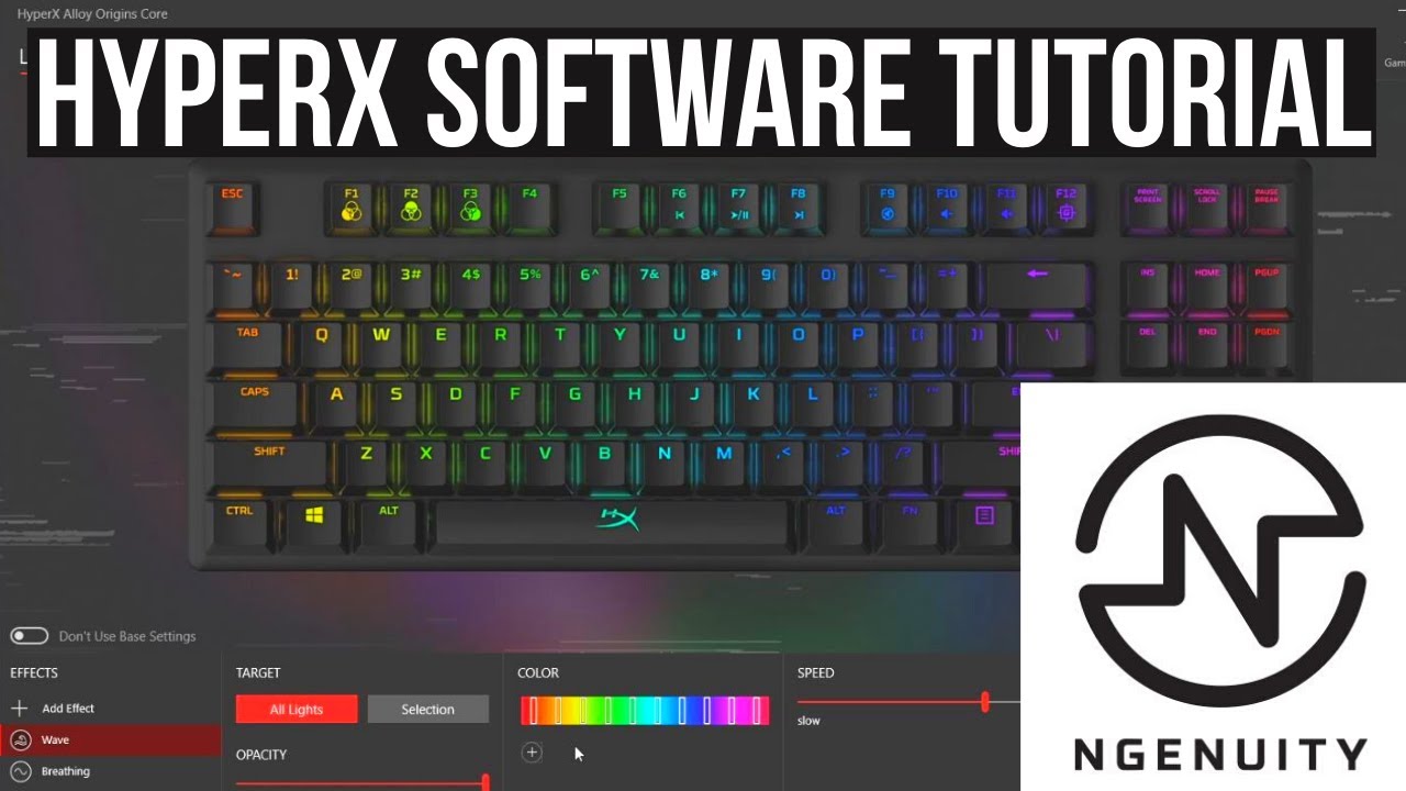 HyperX Ngenuity Software Tutorial for Mechanical Keyboard - Save RGB  Profiles and Macros MAY 2020 - YouTube