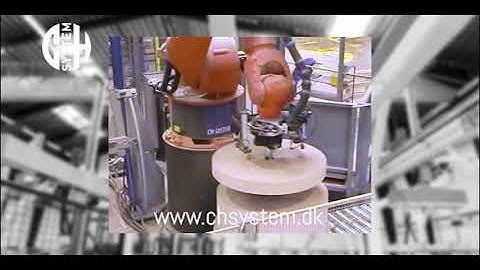 Robot palletize large paper reels by CH System