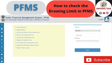PFMS - Drawing Limits of Agency