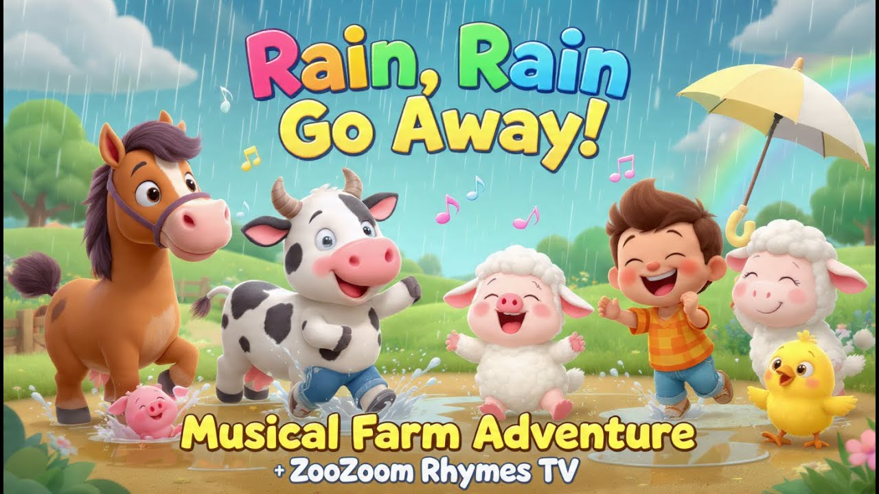 Rain Rain Go Away  Animal Version  Newborn Baby Songs & Nursery Rhymes make by zoozoom rhymes tv