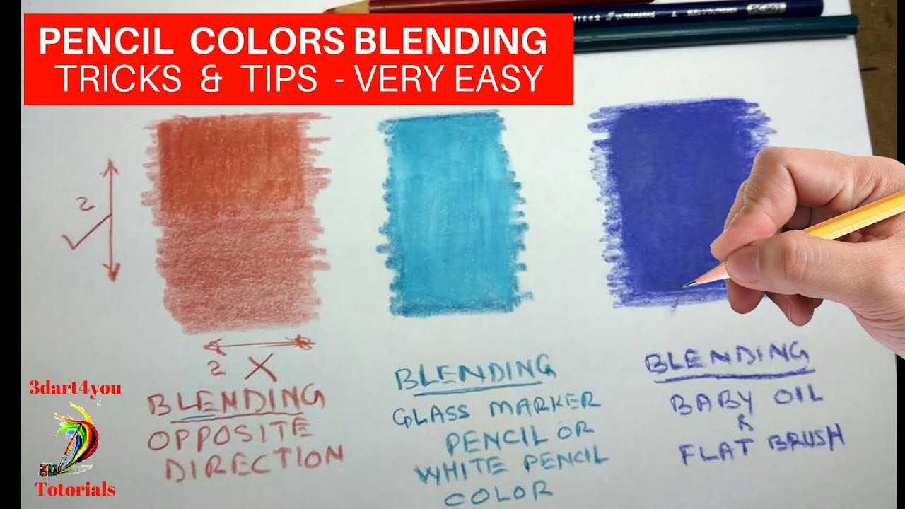 Very easy pencil color blending tricks and tips Pencil colour