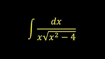 Integral of 1/(x*sqrt(x^2-4)) - Integral example