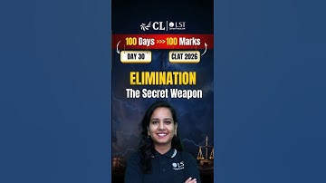 CLAT 2026 Strategy: How to Eliminate Options & Boost Accuracy | CL-LST #shorts #clat2026