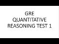 GRE Quantitative Reasoning Test 1 | Full Test | GRE Math | GRE Prep | GRE Exam | GRE Target