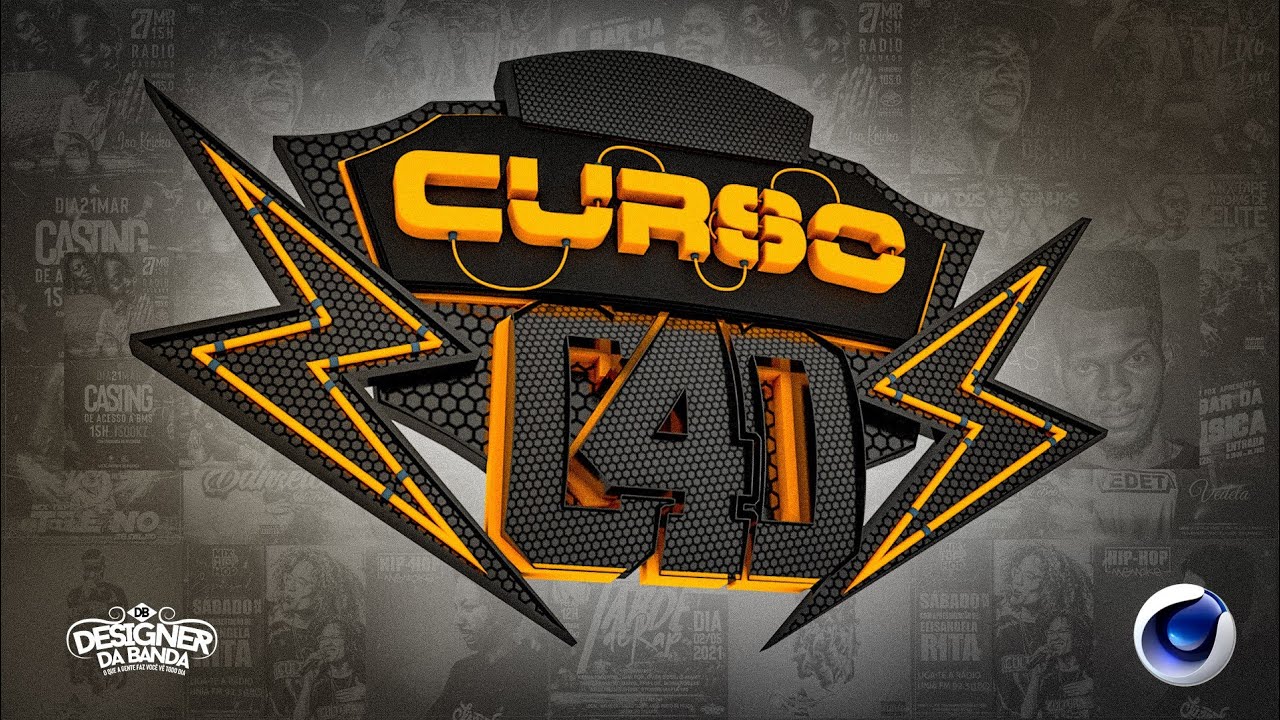 COMO FAZER LOGOTIPO 3D NO CINEMA 4D (SPEED ART)