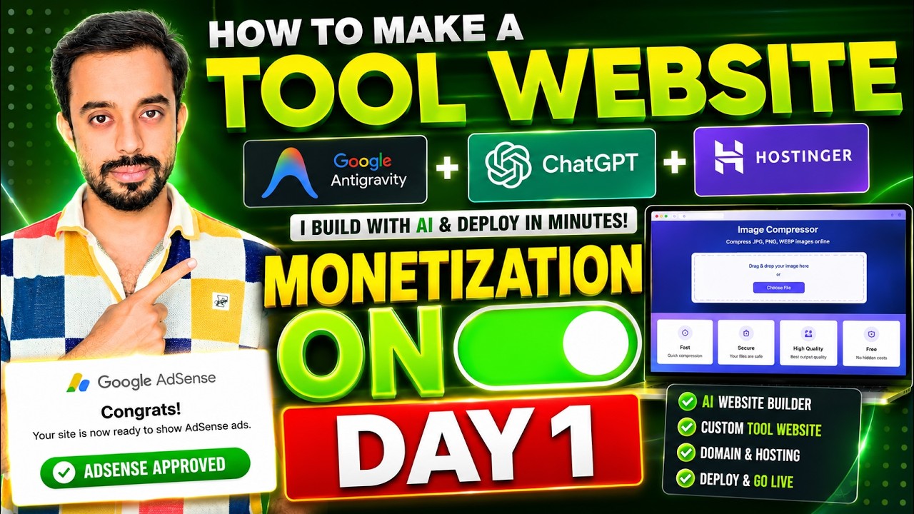 1 मिनट में MONETIZATION ON | How to Create a Tool Website in 5 Minutes ...