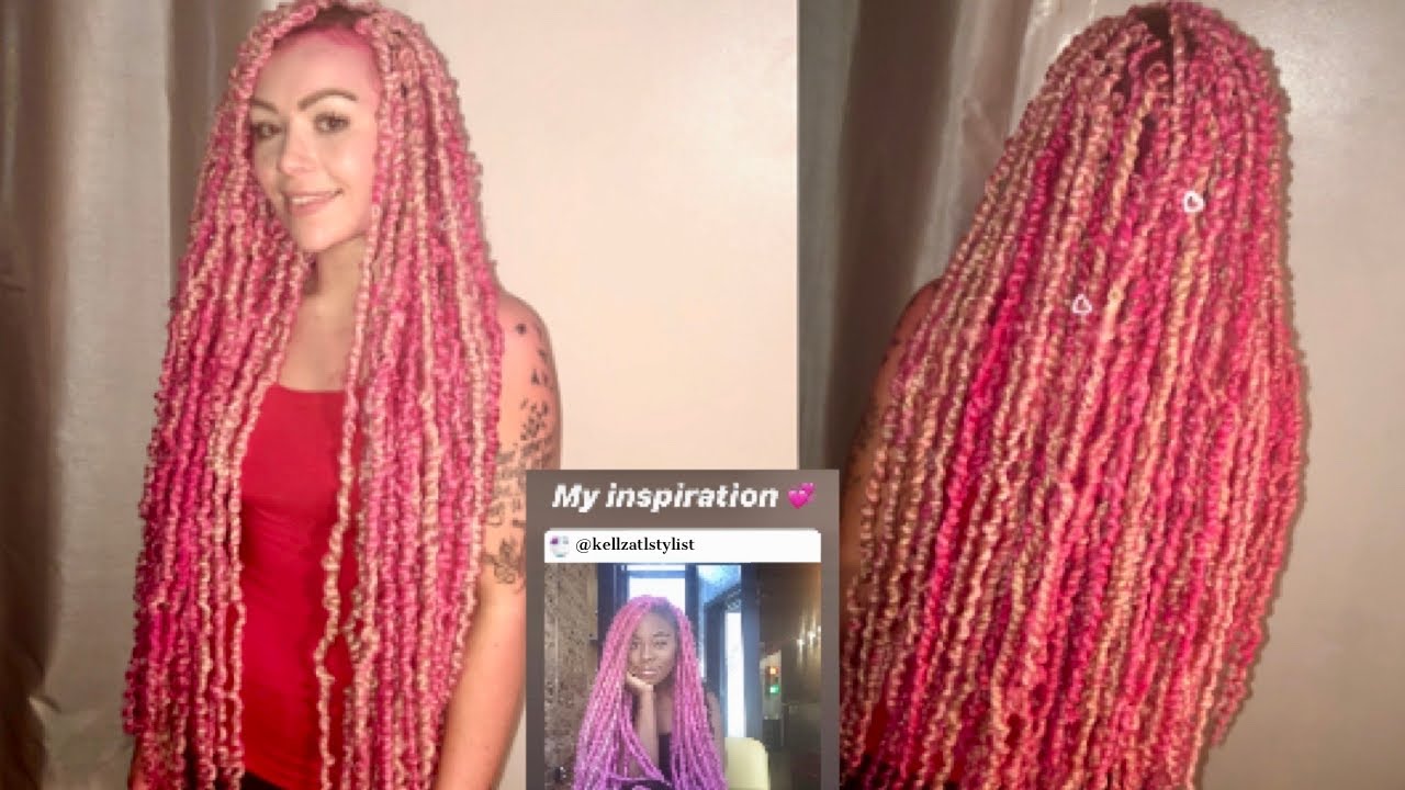 HAND COLORED PINK CROCHET PASSION TWISTS BY CHARLENE 💕 | OLIVIA ...