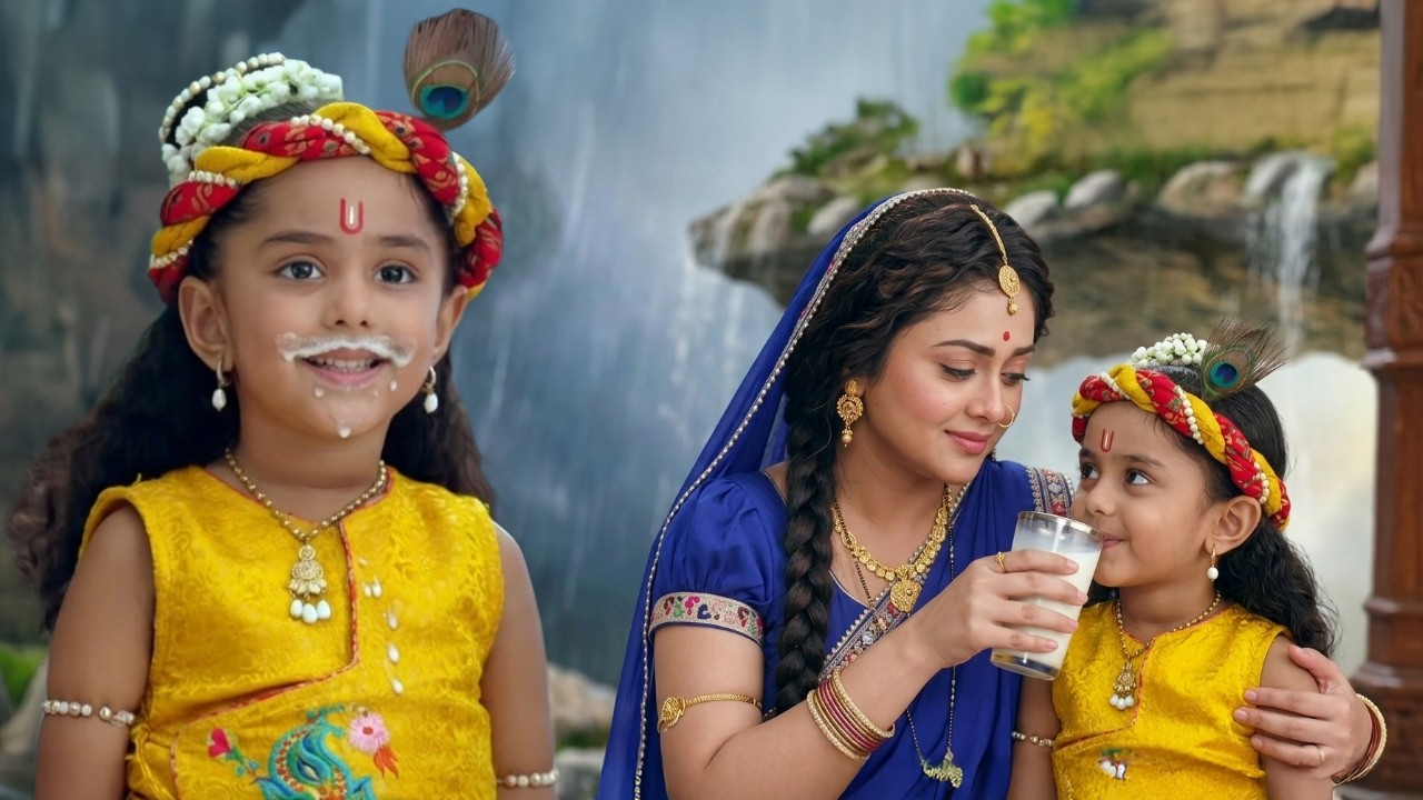 मैया ने बनाया कान्हा के लिए उसका मनपसन्द मथा! || Yashomati Maiyaa Ke Nandlala ||