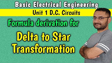 Formula derivation for Delta to Star transformation (Unit 1 DC circuit) BEE | in हिन्दी