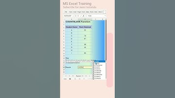 Microsoft Excel COUNTBLANK Function