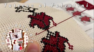 Learning Tatreez al Falestini Embroidery 🍉Fallahi Stitch Embroidery Kit
