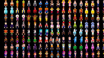 Bowmasters All Characters Gameplay All 70 Characters Unlocked