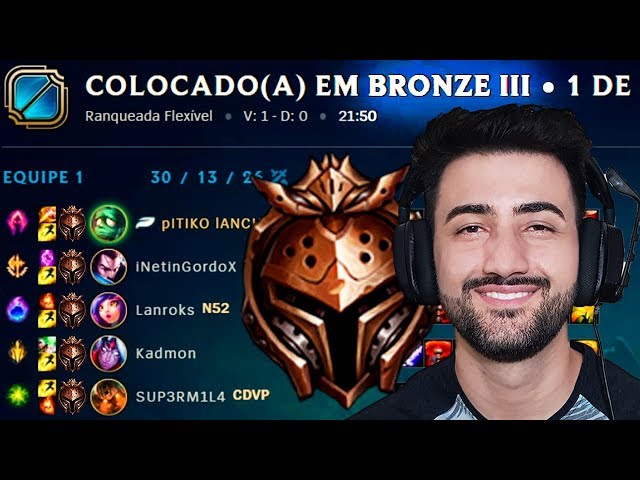 CHAMEI 4 BRONZES PARA JOGAR E ENSINAR O BÁSICO DO LOL (RANQUEADA