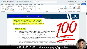 New Perspectives Excel 365/2021 | Module 7: SAM Project 1a #ValerianStateCollege