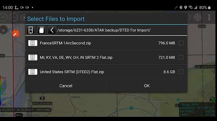 Importing zipped SRTM/DTED into ATAK
