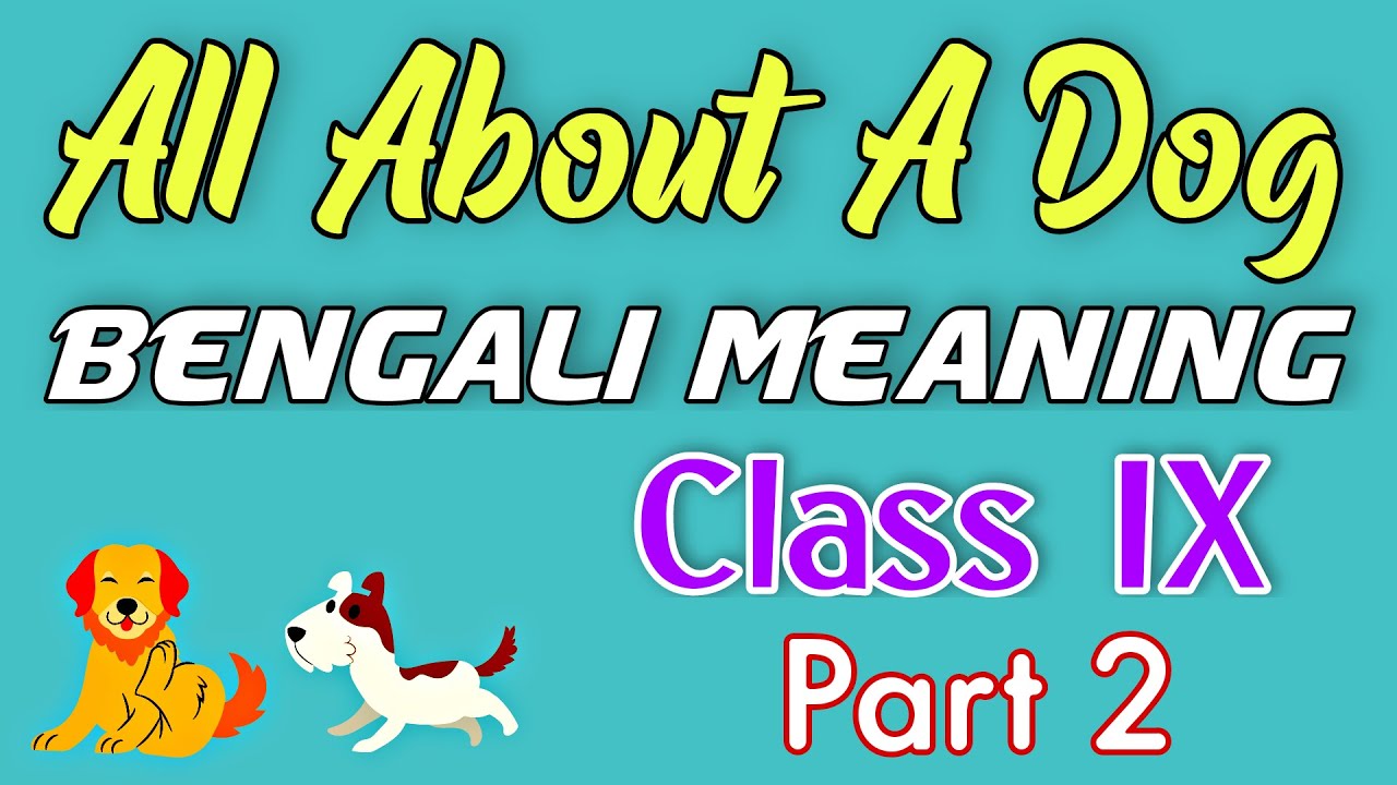 dog essay bengali